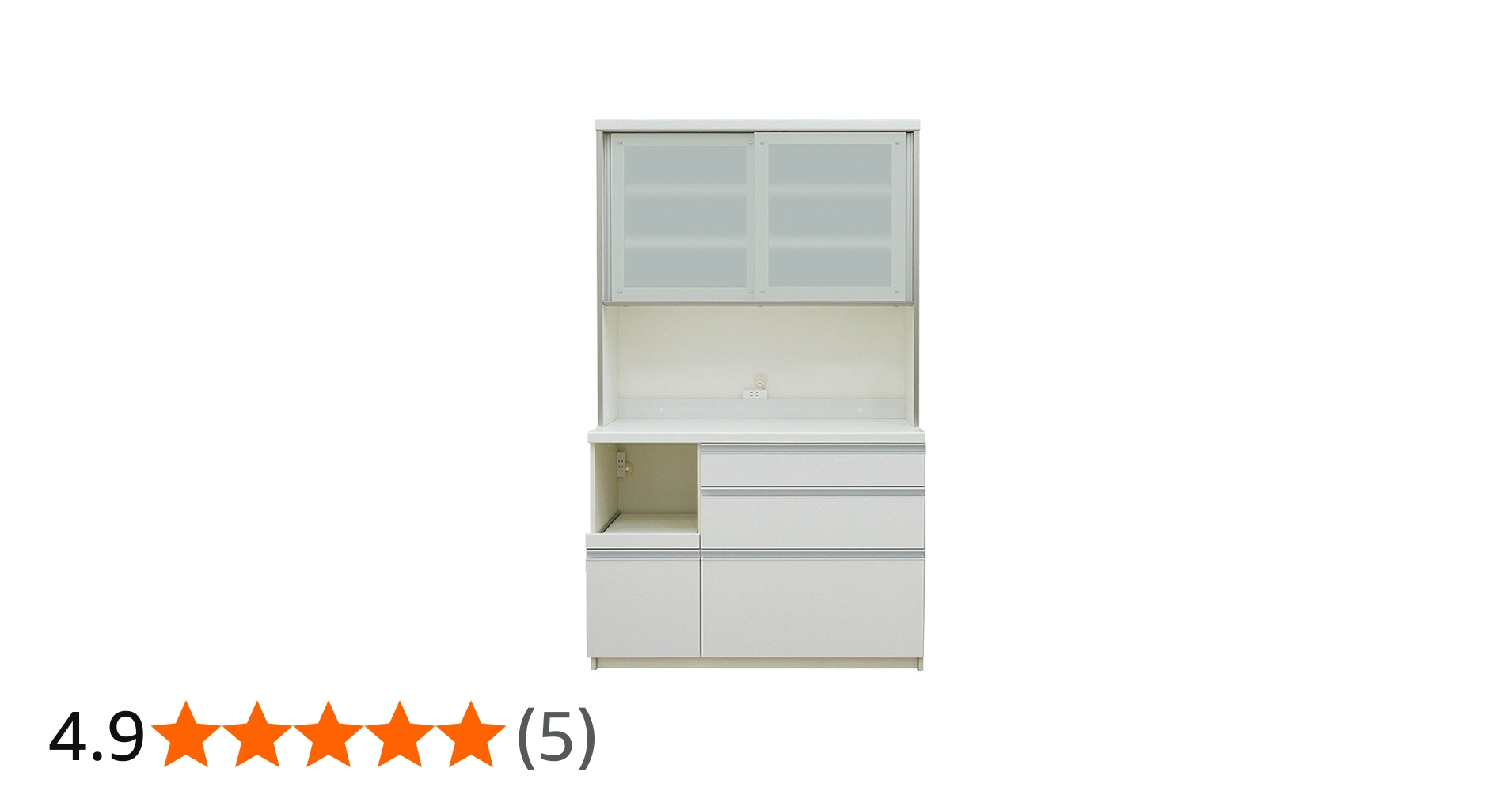 Amazon｜パモウナ 食器棚LF プレーンホワイト 幅120×高さ198×奥行45