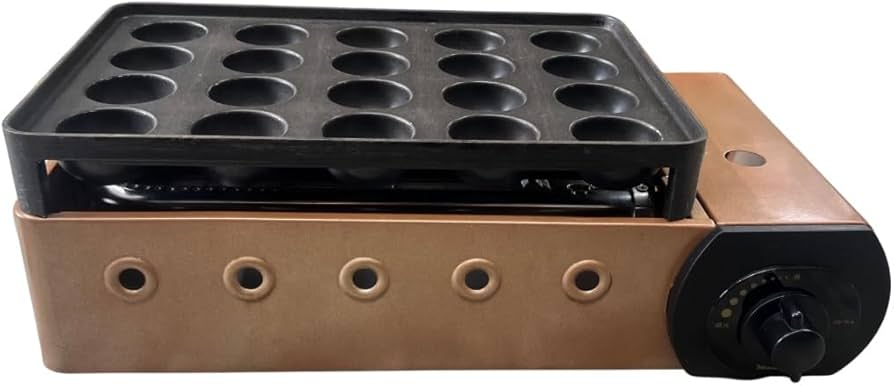 Amazon | イワタニ カセットグリルたこ焼器 炎たこ 20穴 【レシピ・竹