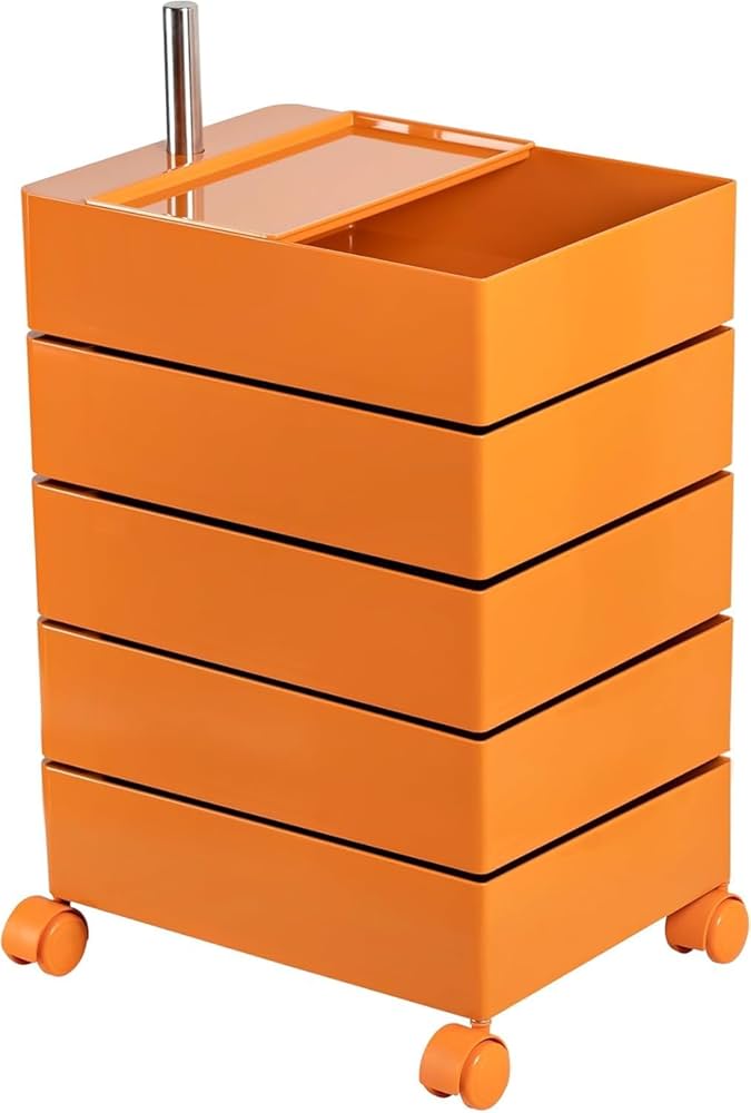 Amazon｜360°コンテナ 5段 リプロダクト トレイ キャスターワゴン