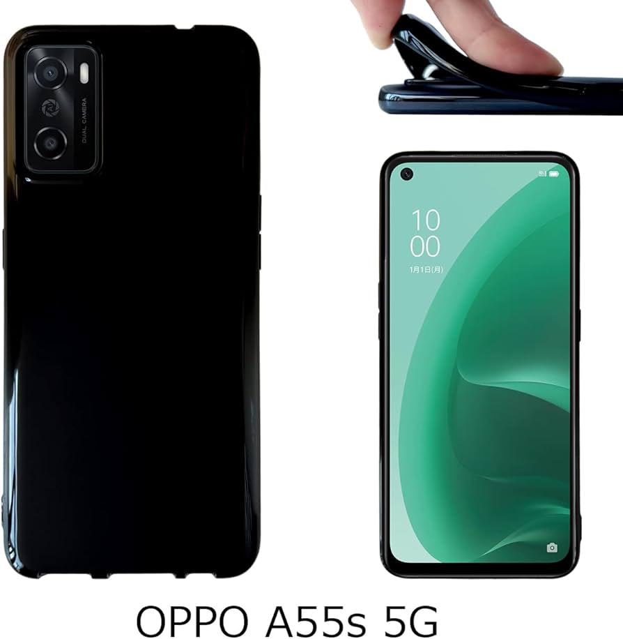 Amazon.co.jp: OPPO A55s 5G 【 黒TPU 】 ソフトケース ソフトカバー