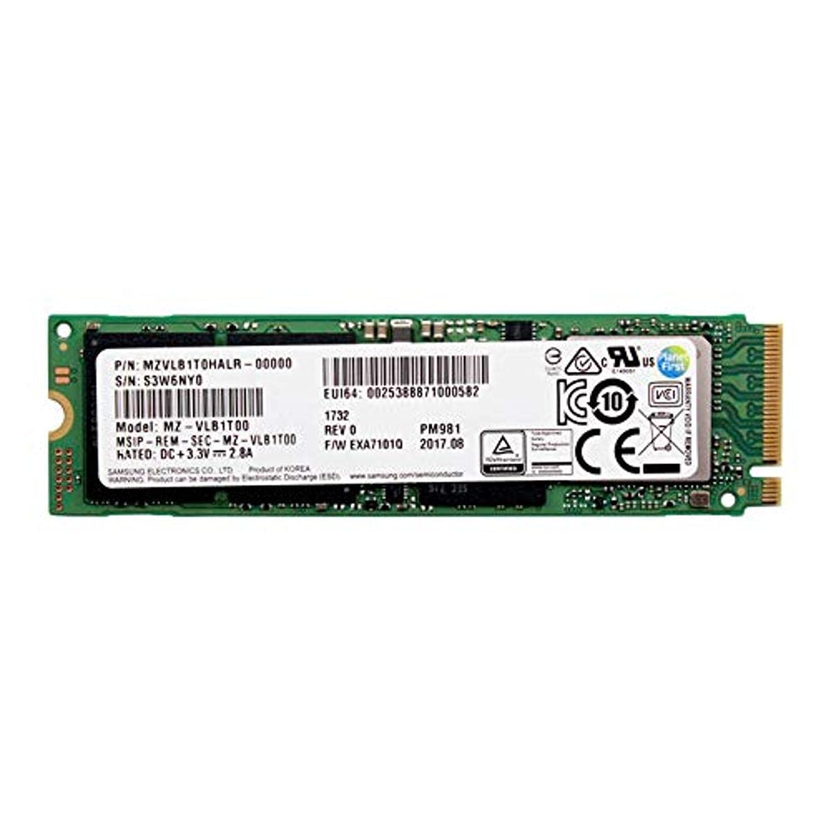 Amazon.com: Samsung PM981 Polaris 1TB M.2 NGFF PCIe Gen3 x4, NVME