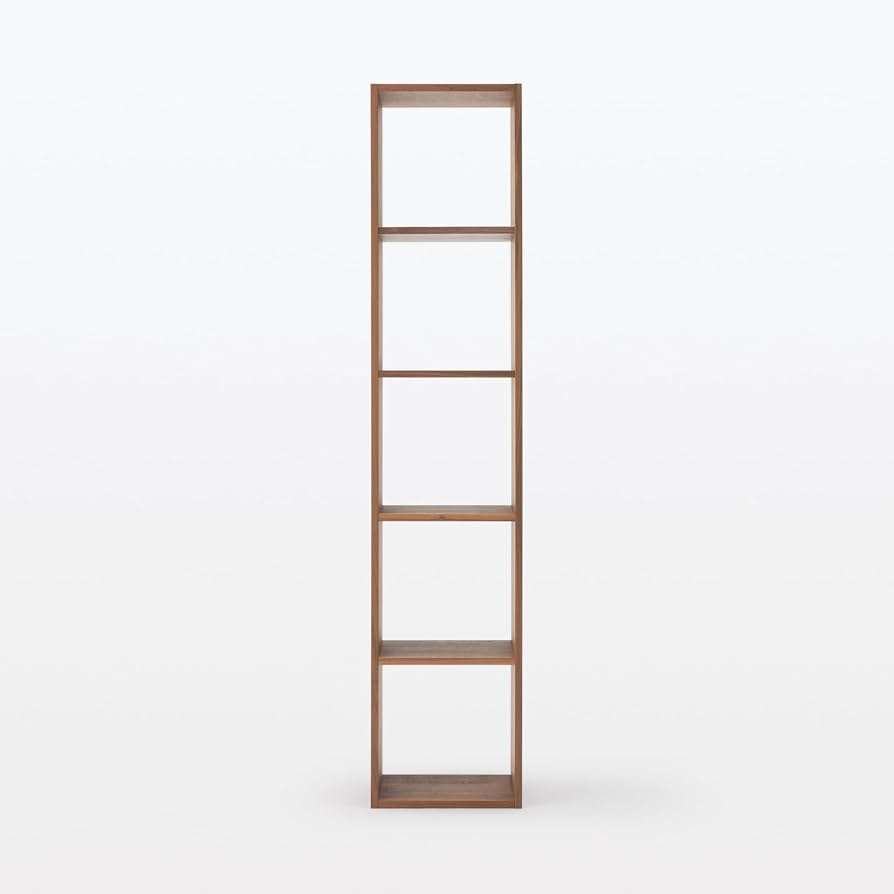 Amazon｜無印良品 スタッキングシェルフ・5段・ウォールナット材 幅42