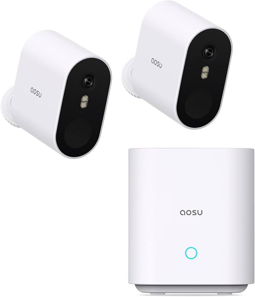 Amazon.co.jp: aosu 防犯カメラ 屋外 2台セット 電池式9200mAh 300万