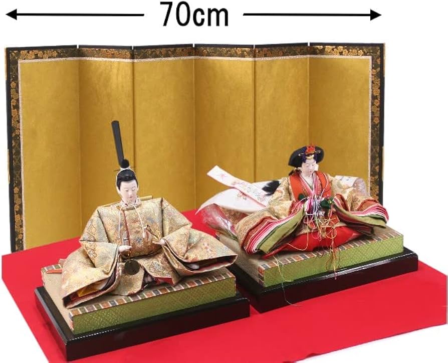 Amazon | 屏風(金屏風) 雛人形・お雛様用・ディスプレイ・結納用 金