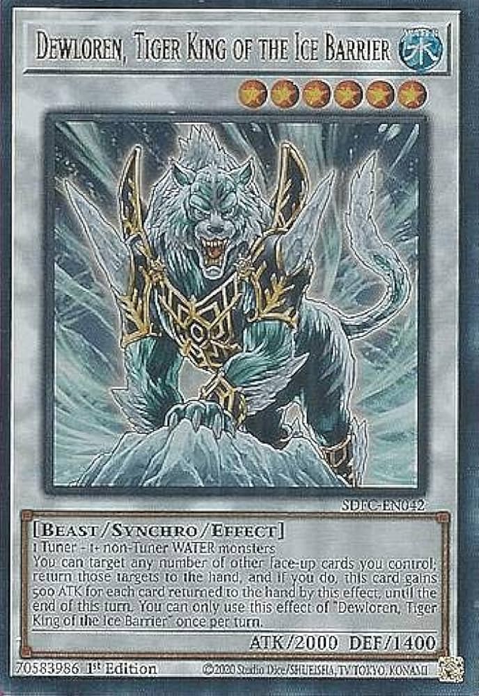 Amazon.co.jp: 遊戯王 SDFC-EN042 氷結界の虎王ドゥローレン Dewloren