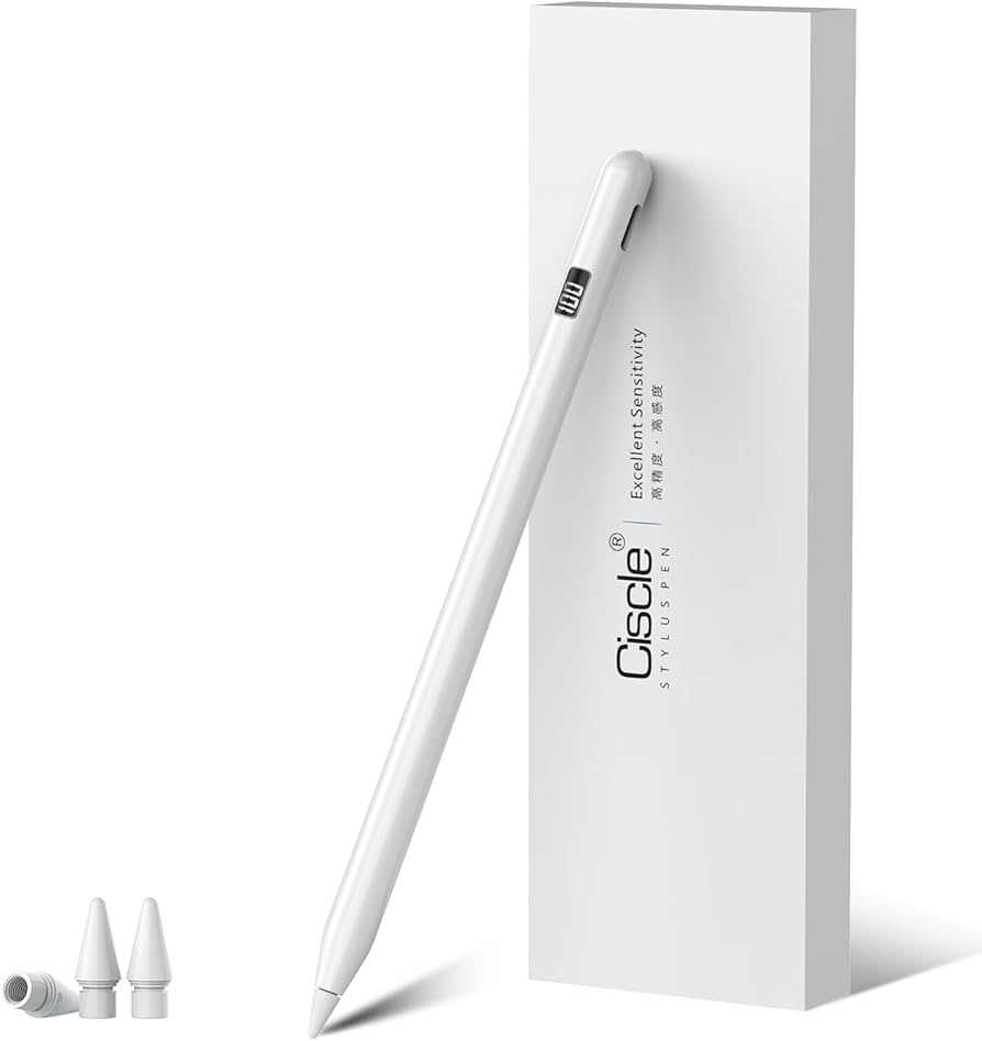 Amazon | 【ワイヤレス充電・LED数字電量表示】Ciscle タッチペン iPad