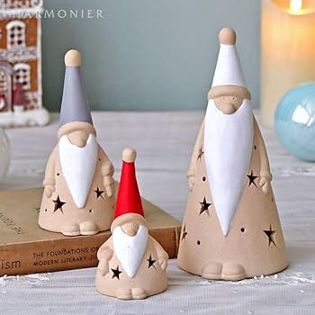 Amazon | ポッテリーサンタオブジェ/ナチュラル（M） 陶器製