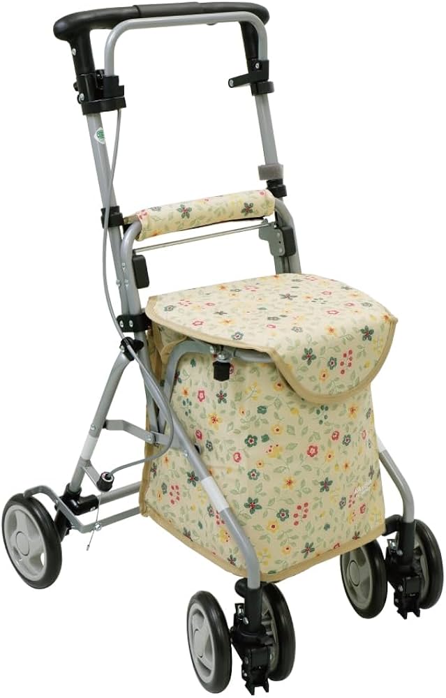 Amazon | 島製作所 リズムRWC (フラワーG) シルバーカー 座面付 | 島