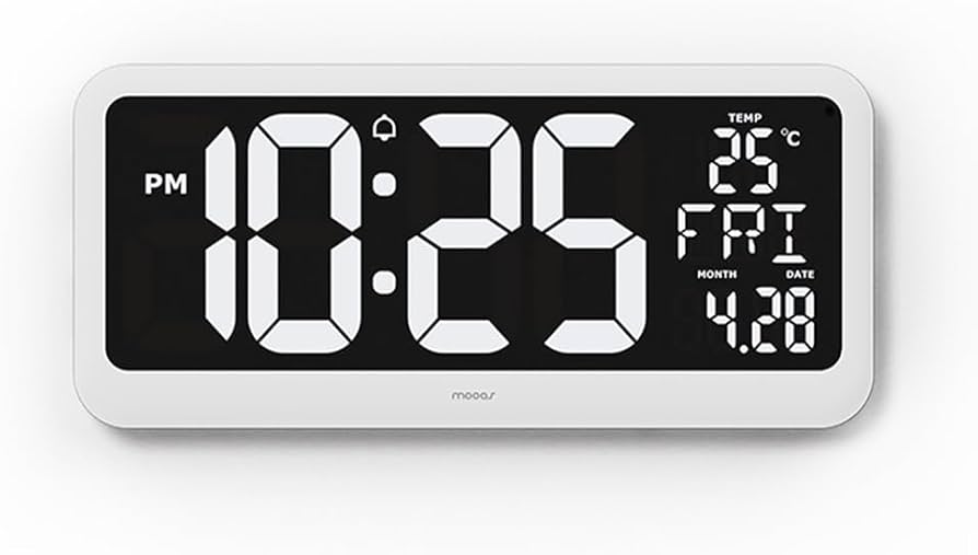 Amazon.com: mooas Digital Alarm Clock Big Mirror Timer LED Desk