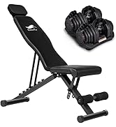 Amazon | Taimonik トレーニングベンチ＋可変式 セット商品 ダンベル