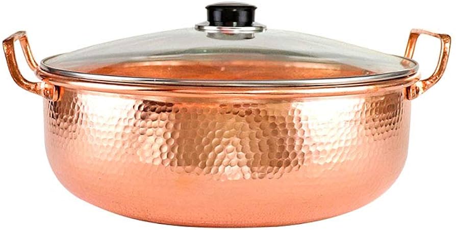Amazon｜純銅鍋、赤い銅鍋、銅の鍋、家庭用誘導鍋、銅の鍋、マトン牛肉