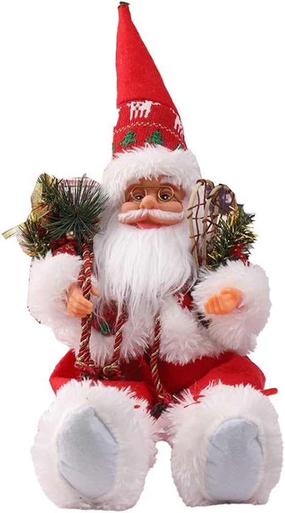 Amazon | karonpeln サンタクロース 人形 クリスマス飾り 置物 座る