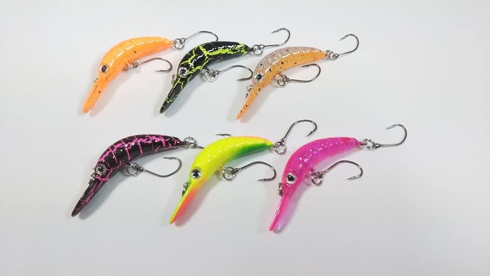 Amazon.co.jp: にょろ系 クランクベイト 6色セット ニョロ系 クランク