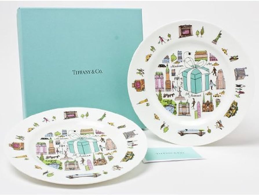 Amazon.co.jp: ティファニー 5thアベニュー ペア デザートプレート