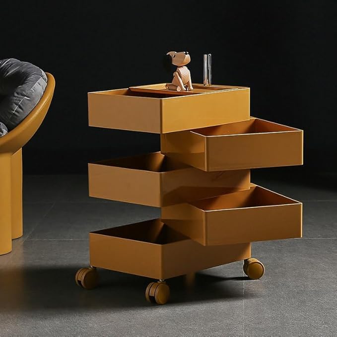 Amazon｜360°コンテナ 5段 リプロダクト トレイ キャスターワゴン