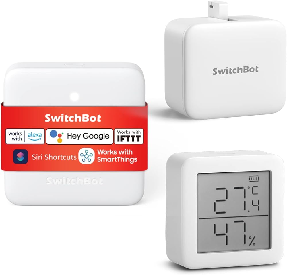 Amazon.co.jp: SwitchBot ハブミニ スイッチ指ロボット 温湿度計 3個
