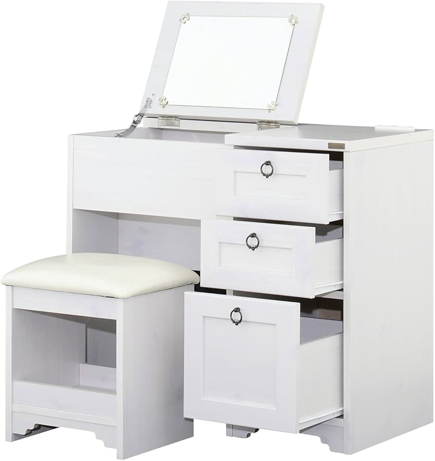 Amazon｜ドレッサー 完成品 デスク おしゃれ 北欧 収納 ドレッサー