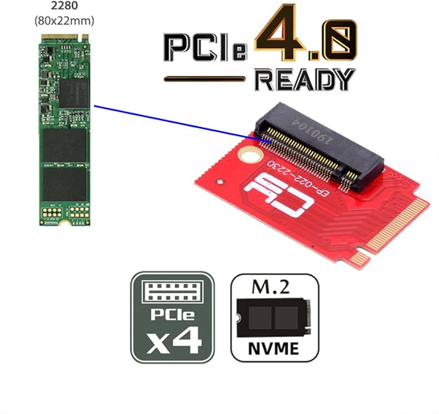 Amazon.com: xiwai NVME M.2 M-Key 2230 to 2280 SSD NGFF Adapter