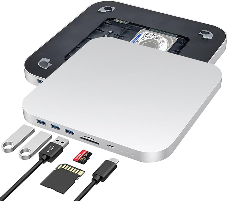 Amazon.com: Mac Mini Hub and Stand for NVME/NGFF M2.SSD and 2.5
