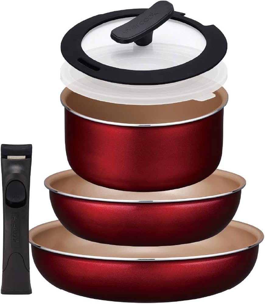 Amazon｜エバークック フライパンセット 6点セット 着脱式 IH対応