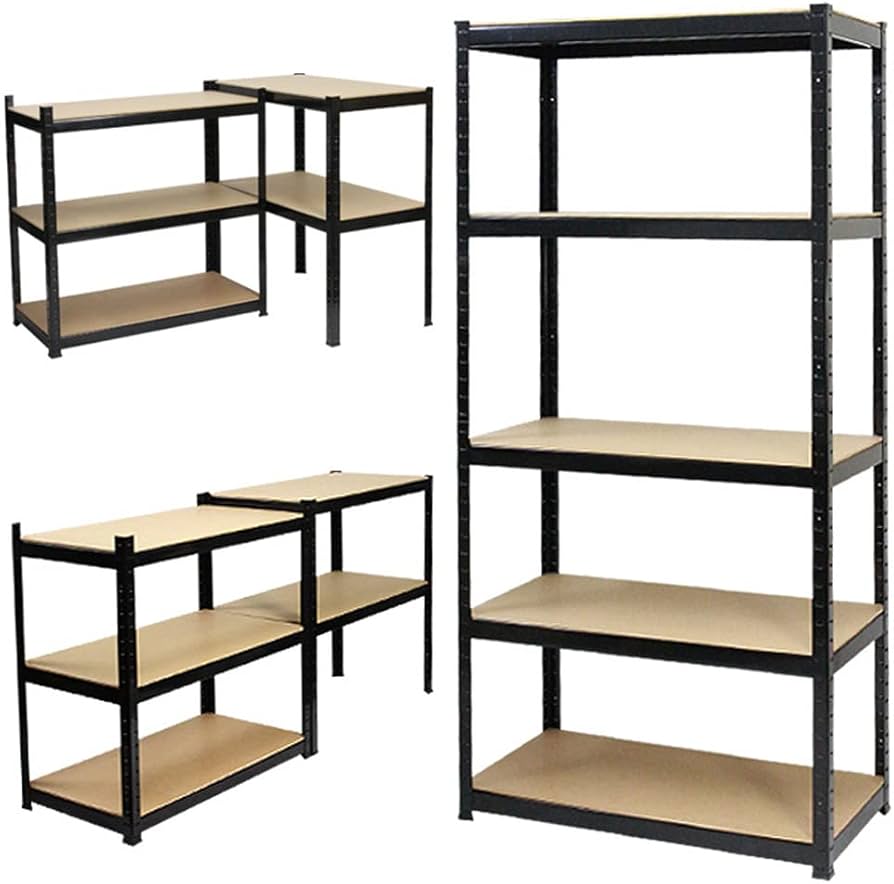 Amazon｜オープンシェルフ 5段 幅90×奥行40×高さ180cm 棚板 スチール棚