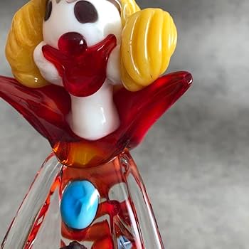 Amazon.co.jp: ムラーノガラス ピエロ 人形 イタリア ピエロ ガラス