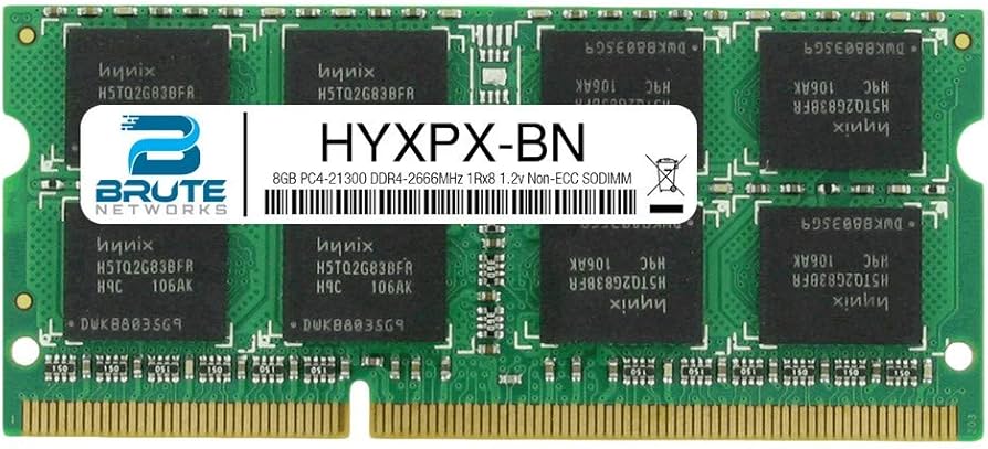 Brute Networks HYXPX-BN - 8GB DDR4-2666MHz 1Rx8 Non-ECC SODIMM