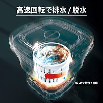 Amazon.co.jp: コンパクト折りたたみ洗濯機 脱水機能搭載 折り畳み