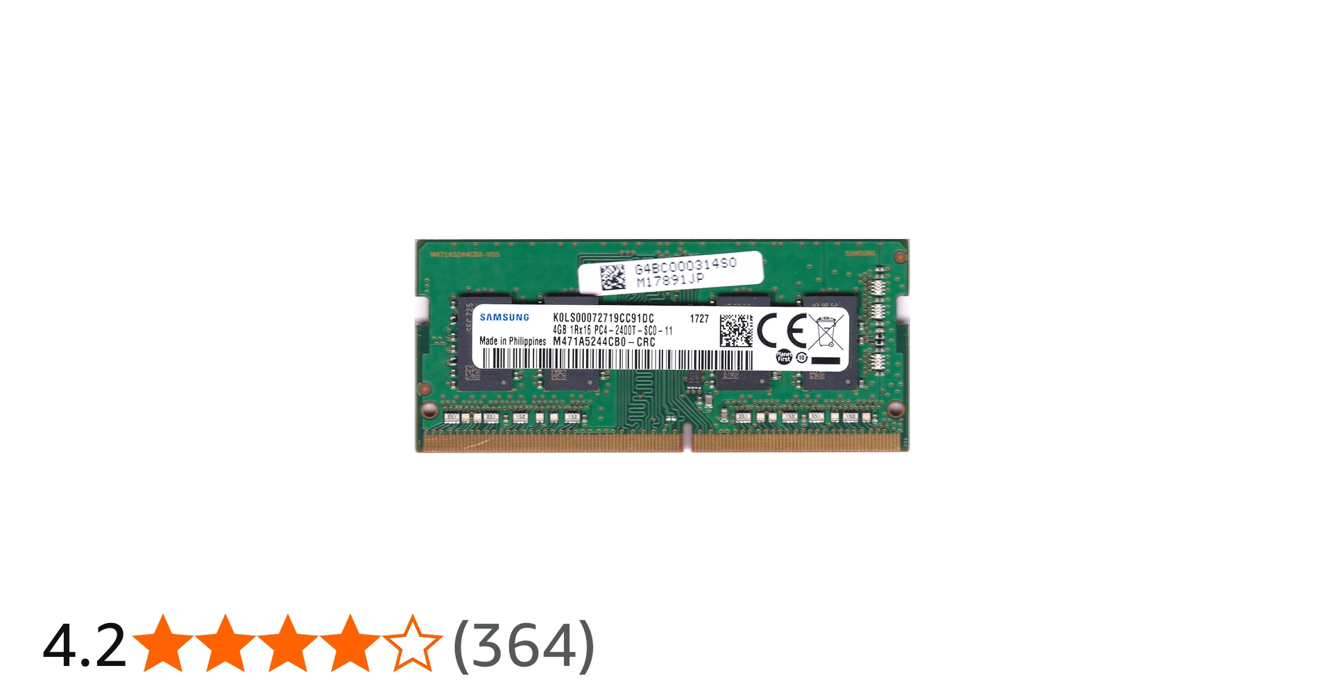 Amazon | [SAMSUNG ORIGINAL] サムスン純正 PC4-19200 DDR4-2400 4GB