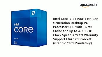 Amazon.in: Buy Intel Core i7-11700F 11th Gen Generation Desktop PC