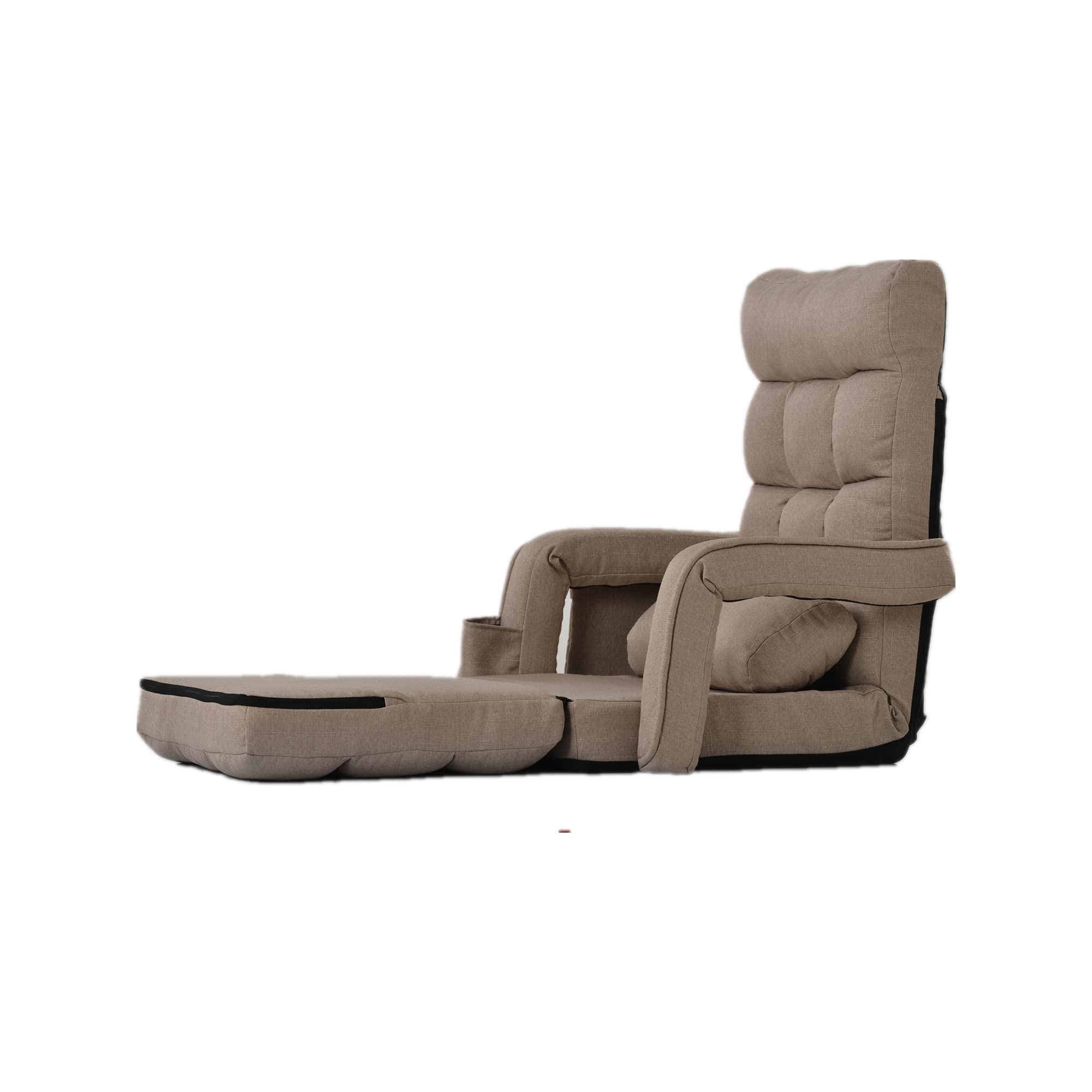 Amazon｜座椅子 リクライニング 14段階ギア コンパクト【4WAY・肘掛け