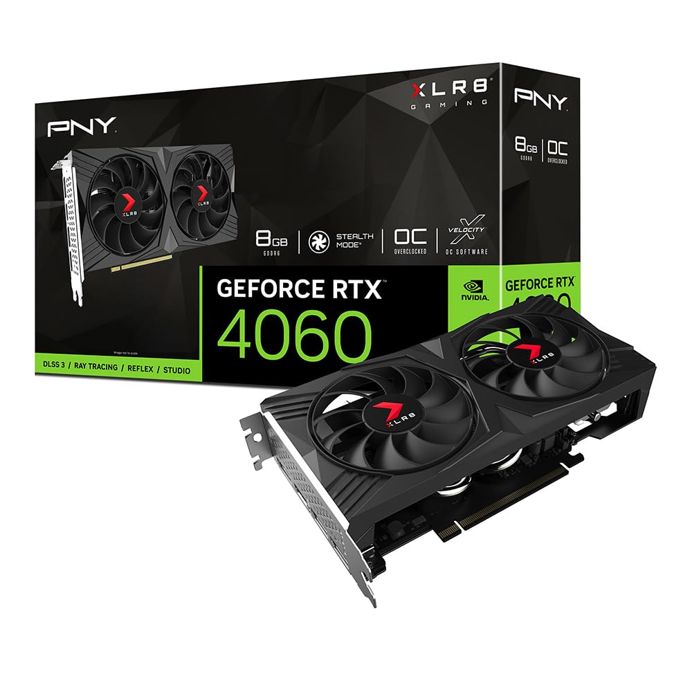 Amazon.com: PNY GeForce RTX™ 4060 8GB XLR8 Gaming Verto™ Dual Fan