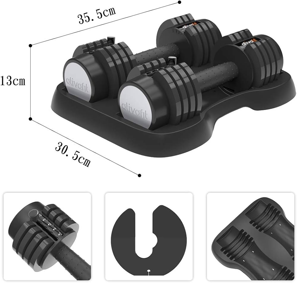 Amazon | ATIVAFIT ダンベル 可変式 1.1kg-5.7kg 可変式ダンベル 5段階