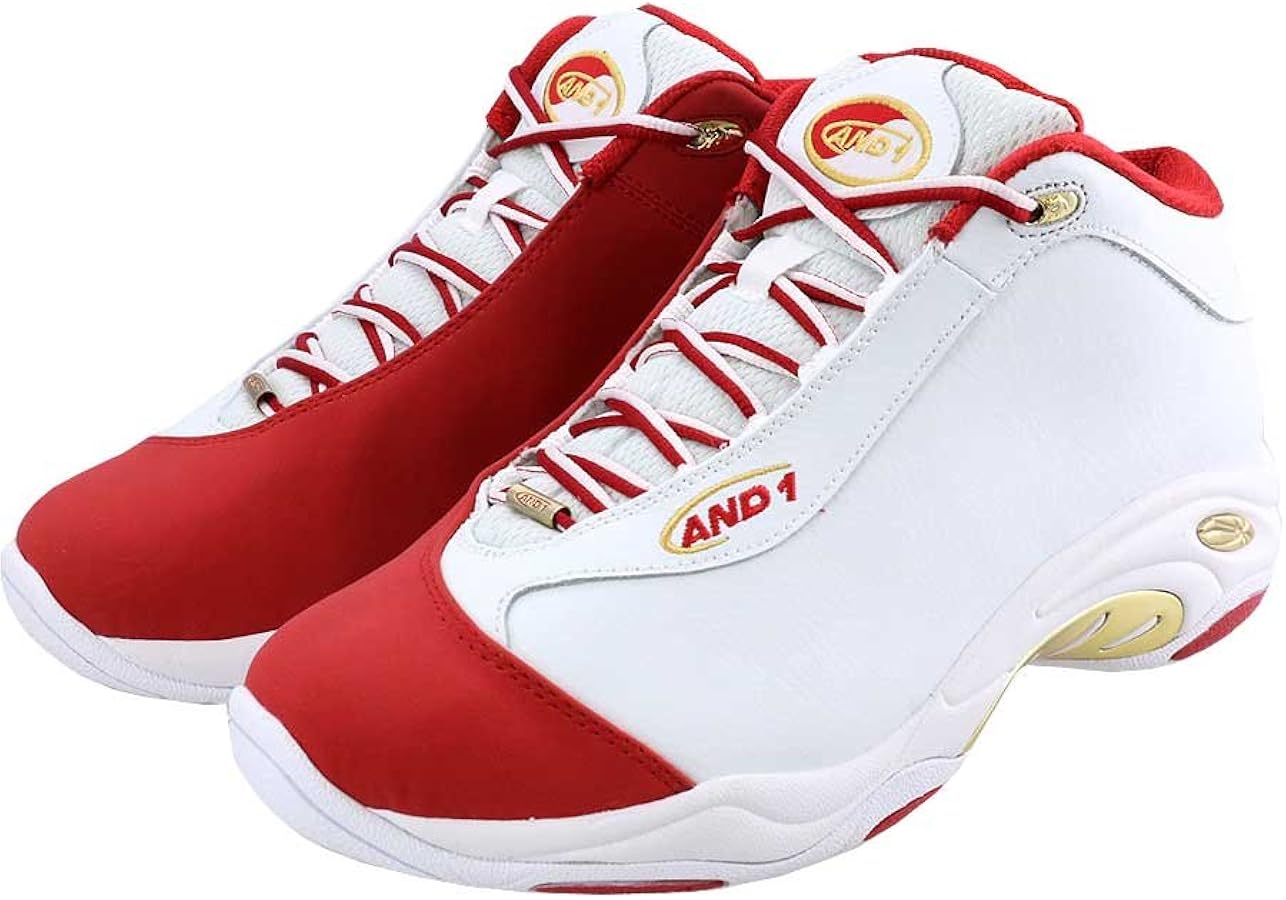 Amazon | (アンド1) And1 シューズ Taichi LX Wht/C.Red/P.Gold