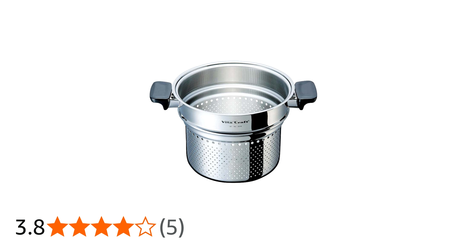 Amazon｜ビタクラフト 深型 両手鍋 ザル 1年保証 パスタパン 21cm