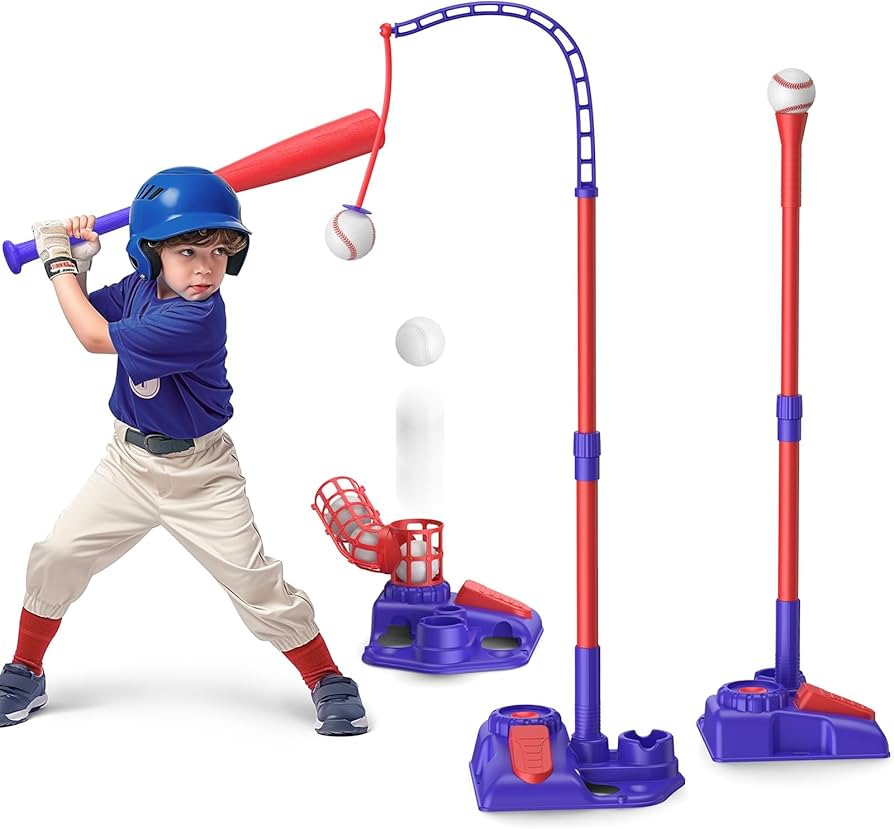 Amazon | Mytrix 野球セット 3 in 1 野球おもちゃセット 3way遊び方