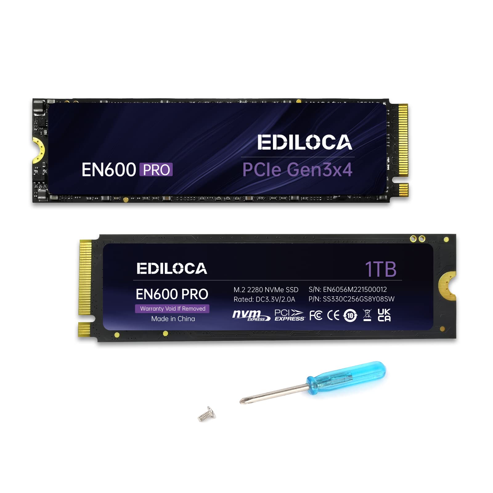 Amazon | Ediloca EN600 PRO SSD 1TB PCle 3.0x4 NVMe M.2 2280 最大