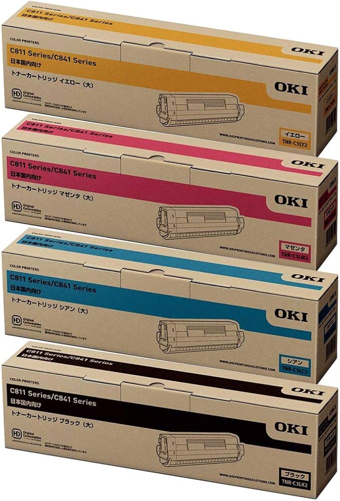 Amazon.co.jp: OKI 純正 TNR-C3L2 トナーカートリッジ ( 大 ) 4色