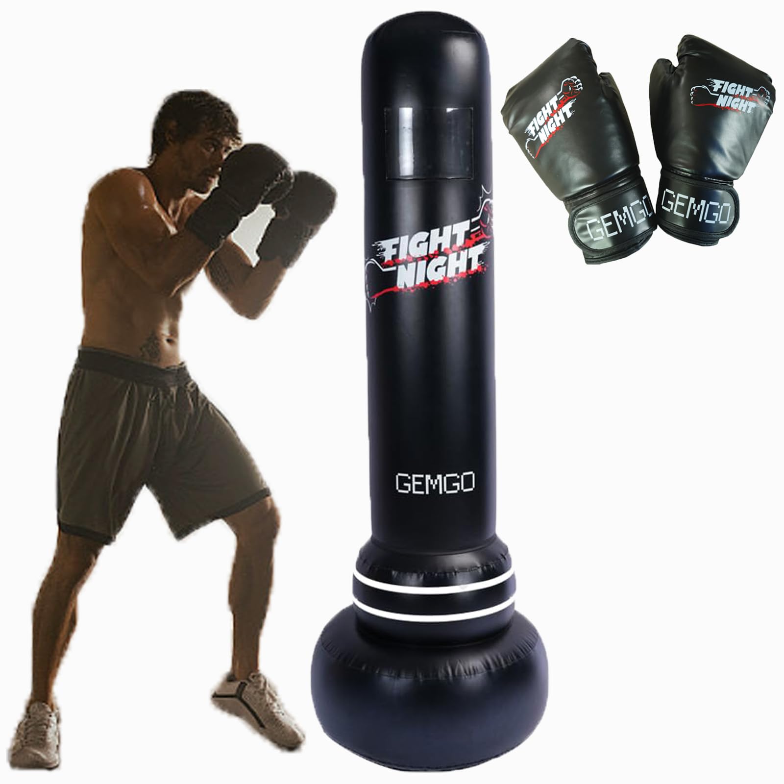 Amazon.co.jp: サンドバッグ 自宅用 180CM PU ボクシンググローブ付き