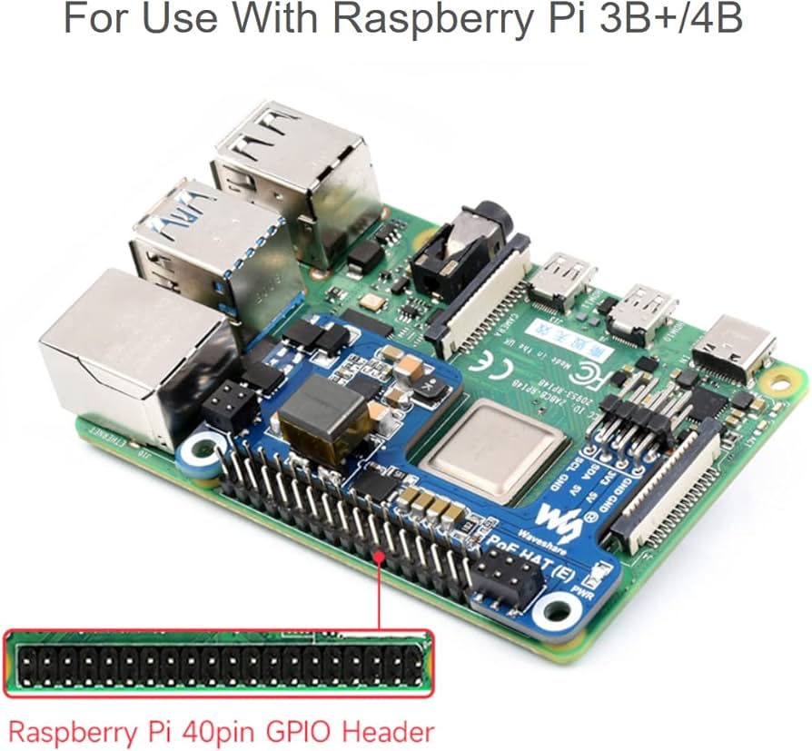 Amazon.co.jp: Raspberry Pi 4B/3B+用パワーオーバーイーサネットPOE