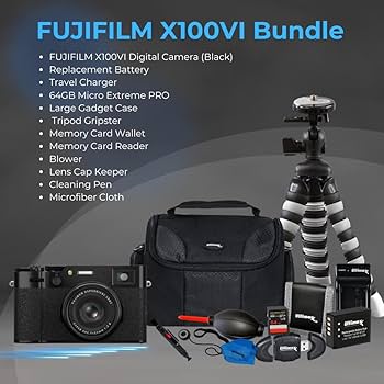 Amazon.com : SSE FUJIFILM X100VI Digital Camera (Black) - Bundle