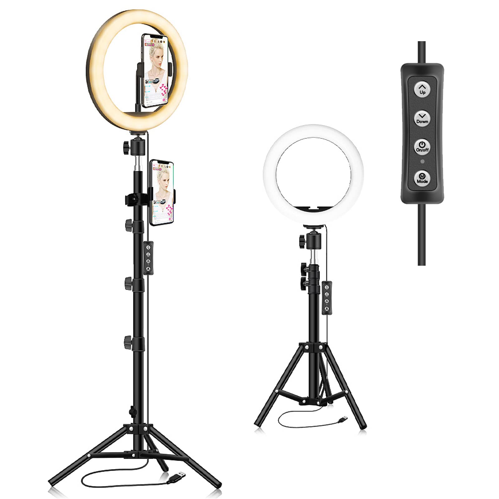 Amazon.co.jp: LEDリングライト 外径10.2 inch 撮影用ライト 自撮り