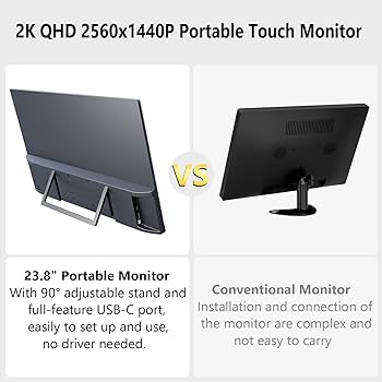 Amazon.com: Prechen 23.8 Inch 2K 100Hz Large Portable Touchscreen