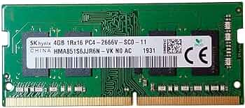 Amazon.co.jp: SK Hynix 4GB DDR4 2666MHz SODIMM メモリモジュール