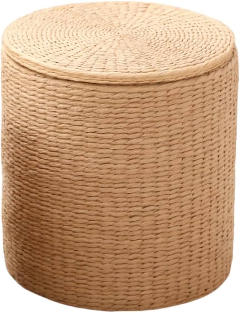 Amazon｜GriMeiスツール 収納 オットマン 籐編み座椅子 足置き 木製