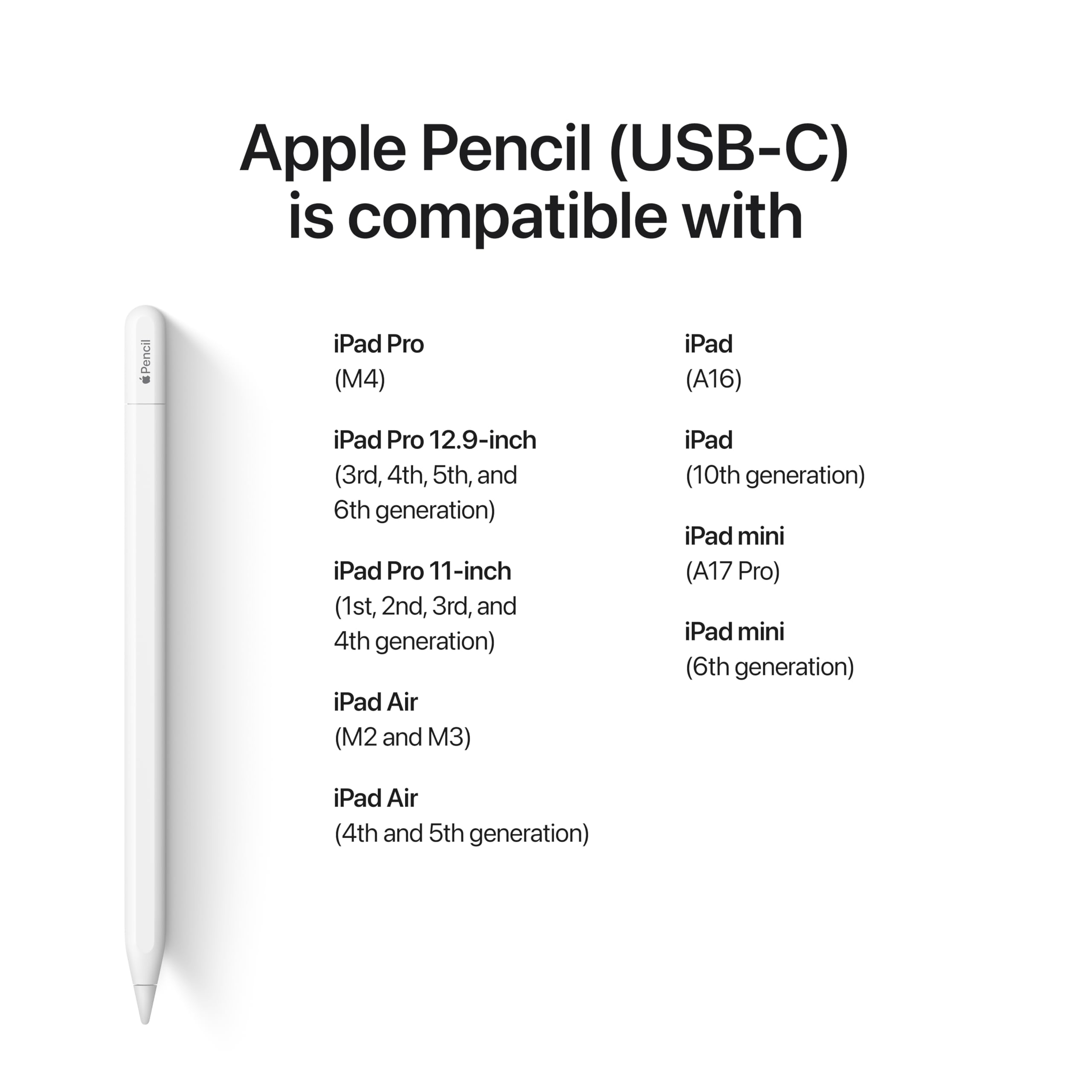 Amazon.com: Apple Pencil (USB-C) -White (Renewed) : Electronics