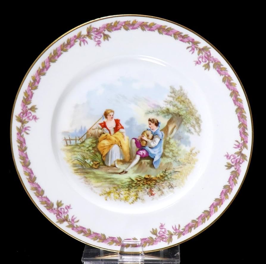 Amazon.co.jp: アンティークセーブル 1846年製 金彩飾り皿 王からの