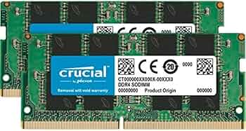 Crucial 16GB kit (8GBx2), 260-pin SODIMM, DDR4 PC4-19200, at