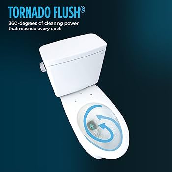 TOTO Drake Two-Piece Round 1.6 GPF Universal Height TORNADO FLUSH