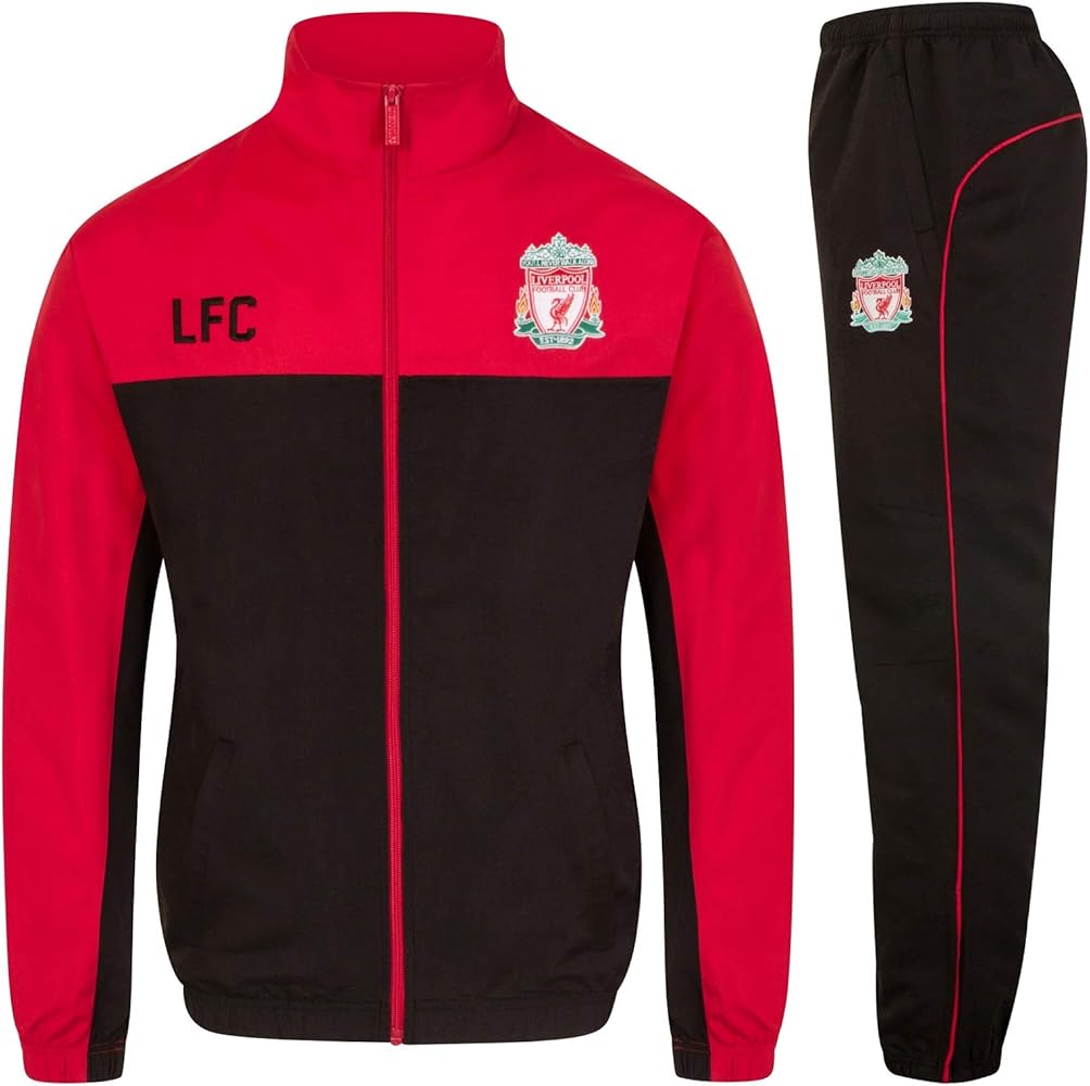 Liverpool FC Official Soccer Gift Mens Jacket & Pants Tracksuit